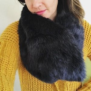 Faux fur circle scarf